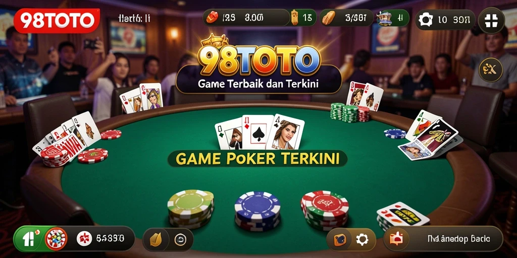 Screenshot tampilan gameplay seru dari Poker di 98TOTO.