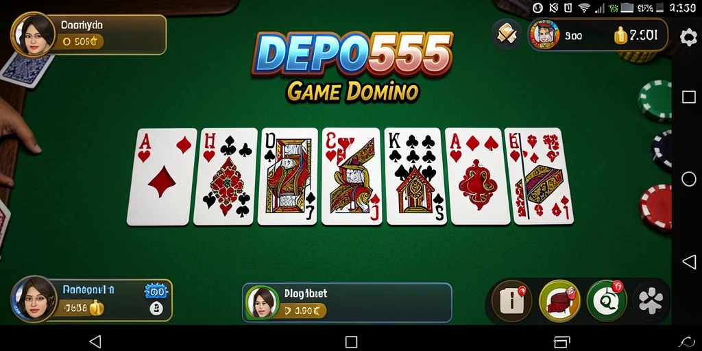 Tampilan gameplay menarik dari DEPO555 dengan berbagai mode permainan domino.