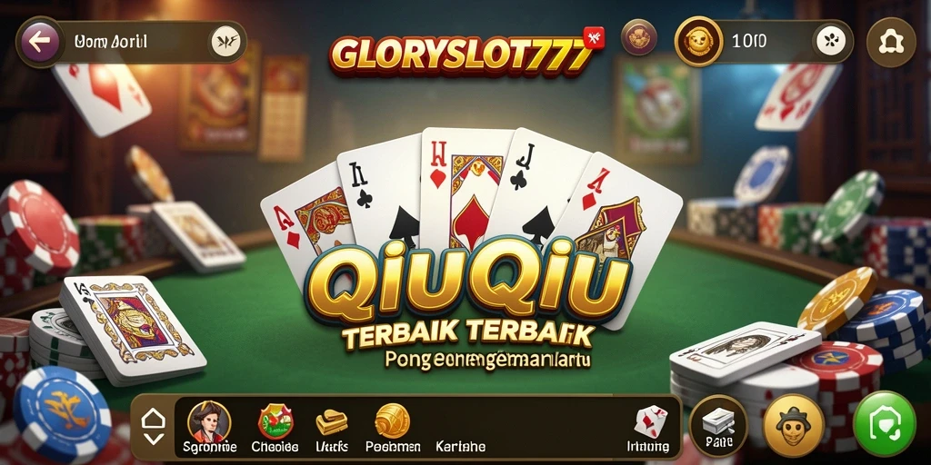 Screenshot main GLORYSLOT777 dengan gameplay seru QiuQiu.