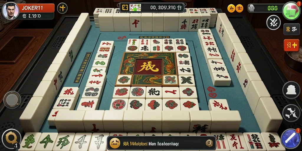 Screenshot gameplay JOKER11 yang menunjukkan momen seru permainan Mahjong.