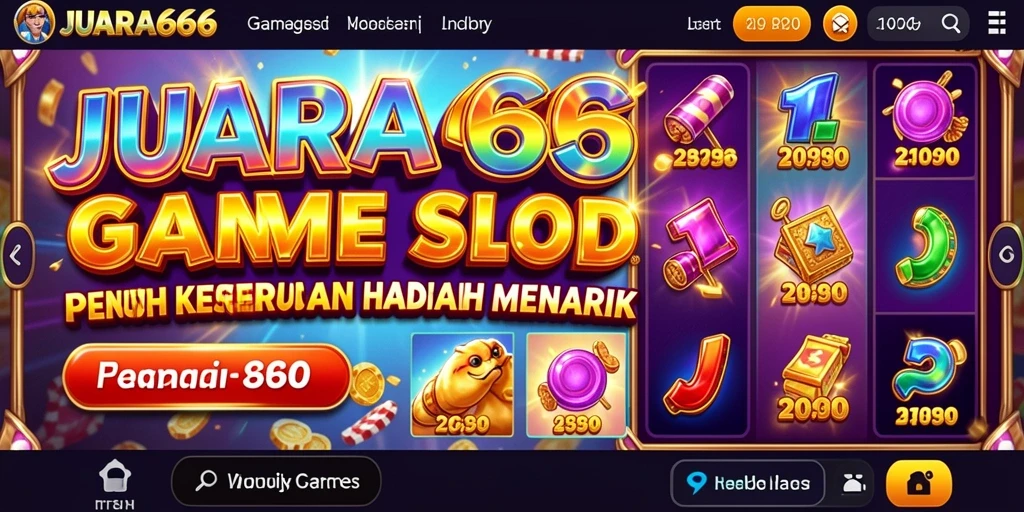 Tampilan gameplay menarik dari JUARA666 dengan berbagai mesin slot.