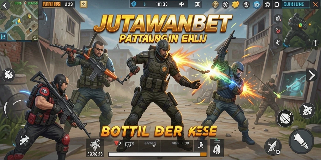 Tampilan gameplay seru dan mendebarkan di arena Battle Royale.