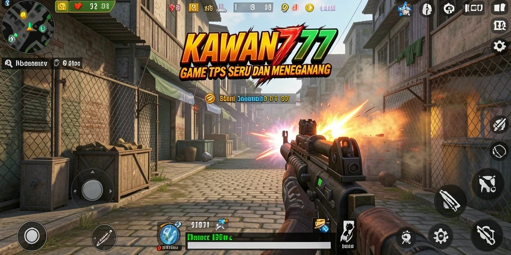 Tampilan gameplay menegangkan KAWAN777 saat pertempuran berlangsung.