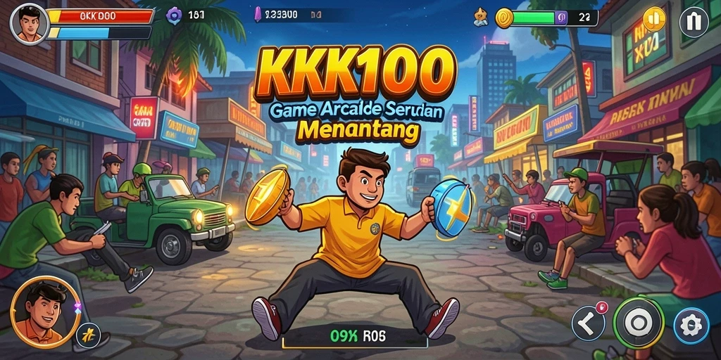 Screenshot KPK100 menampilkan aksi seru dalam permainan Arcade.