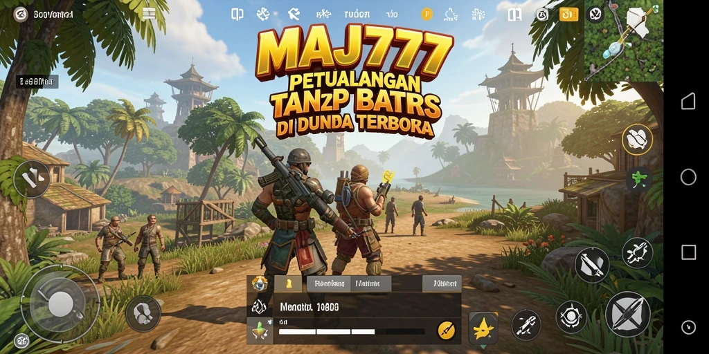 Screenshot gameplay MAJ777 menampilkan eksplorasi dunia terbuka yang luas.