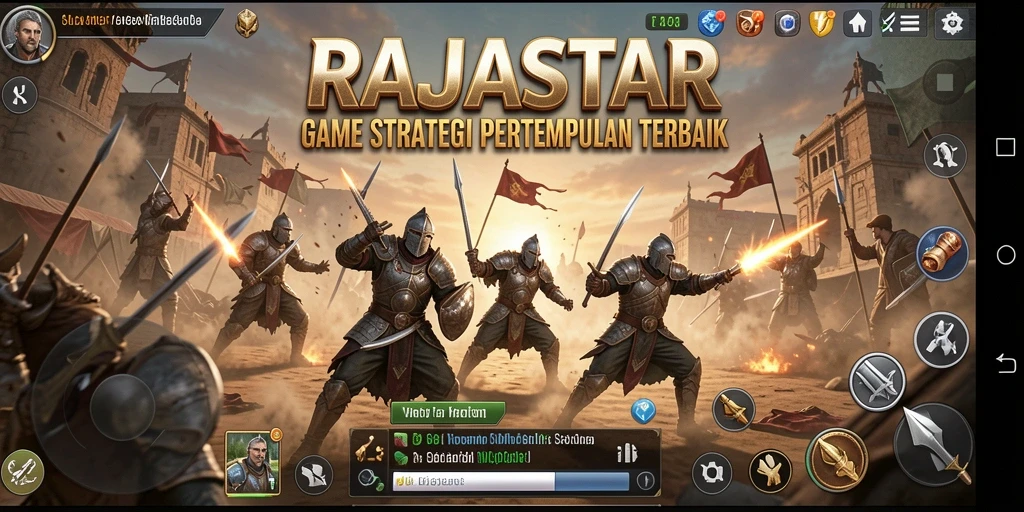 Tangkapan layar menunjukkan aksi pertempuran seru dalam RAJASTAR.
