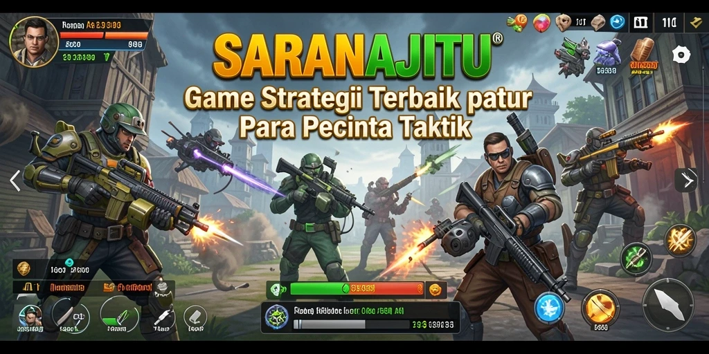 Tampilan gameplay SARANAJITU yang strategis dan menantang.