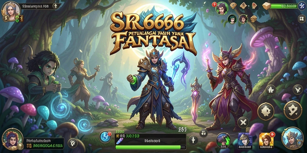 Tampilan gameplay epik dalam dunia fantasi SR6666.