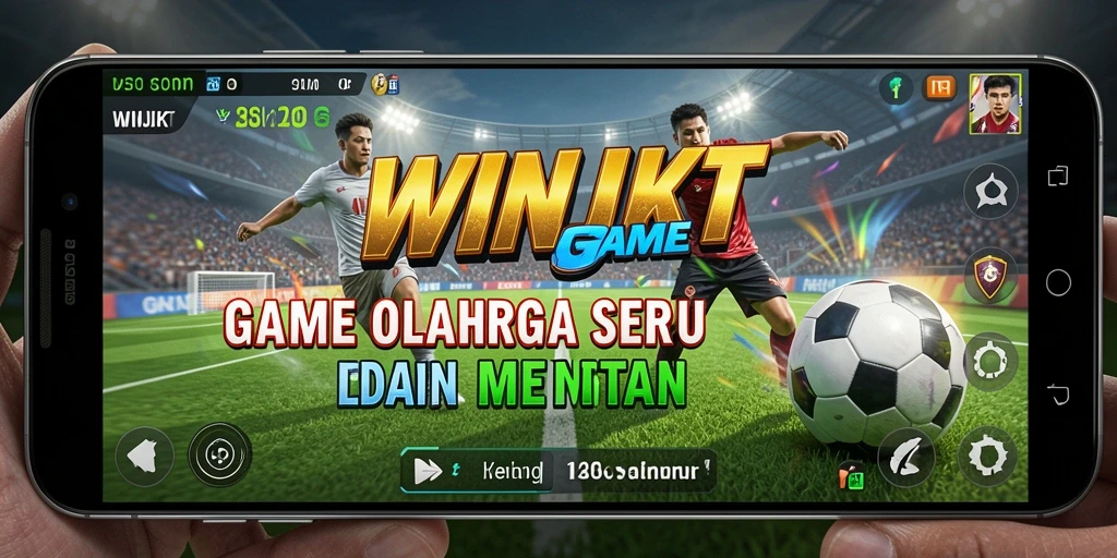 Tampilan gameplay menarik dari WINJKT di arena olahraga.