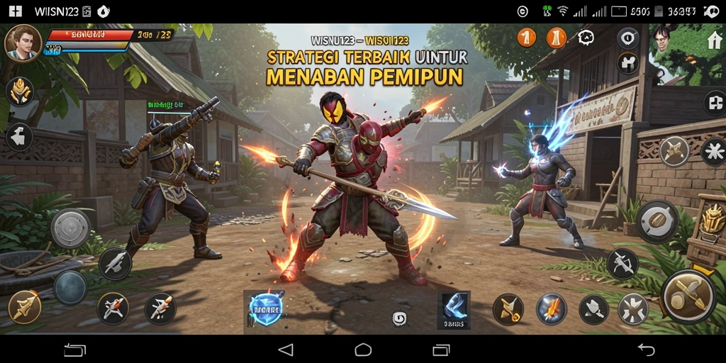 Tampilan gameplay strategis yang mendebarkan dalam WISNU123.